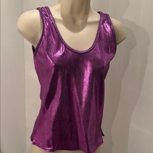 New ! Metallic Purple Sleeveless Top